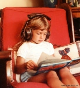 Anna wearing headphones My Headphones