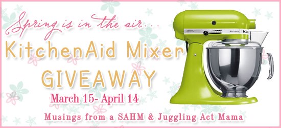 Enter to Win a KitchenAid Mixer from My Life and Kids
