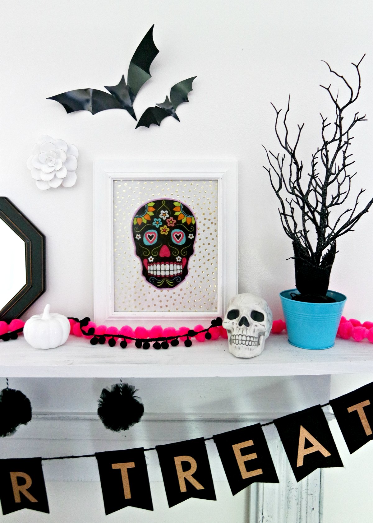 DIY Dollar Store Skull Halloween Decor - My Life and Kids