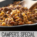 Camper's Special is a quick and easy one-skillet meal that will be a hit with the kids!