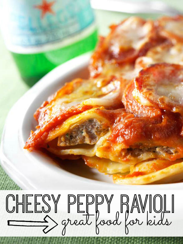 What's better than raviolis? Raviolis with pepperoni! Kids will love this dinner (and so will you).