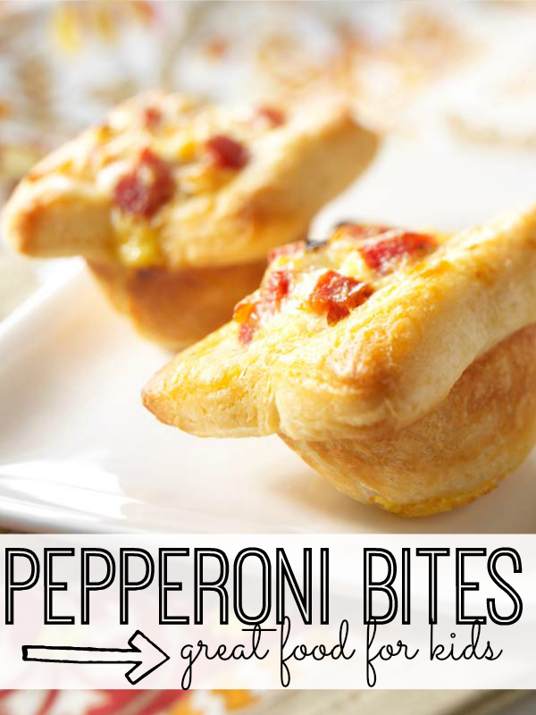 Pepperoni Bites - great food for kids. Your kids will LOVE these pepperoni bites, and you'll love how simple they are to make.