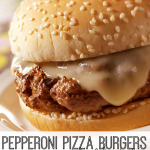 Combining the best of both worlds, these pepperoni pizza burgers will be a hit with kids and adults alike.