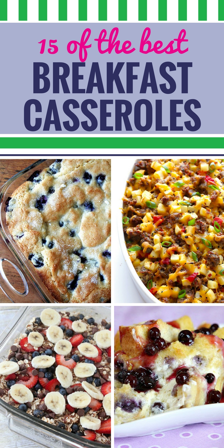 15 Breakfast Casserole Recipes. Breakfast is about to become your favorite meal. Great make ahead breakfast ideas and breakfast casserole recipes to feed a crowd - and even a few healthy options. Go ahead - invite the neighbors to breakfast.