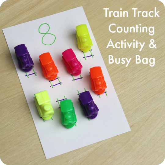 Train Track Counting Activity and Busy Bag