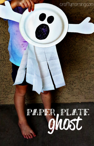 Paper Plate Ghost Craft