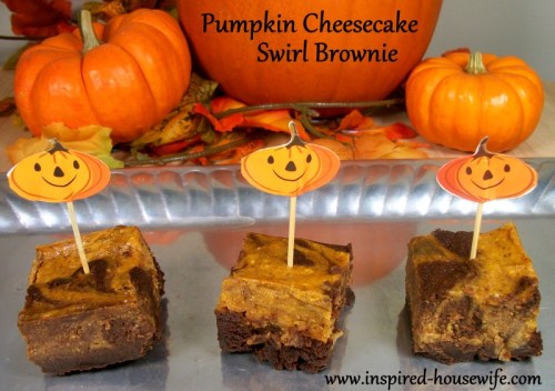 Pumpkin Cheesecake Swirl Brownie