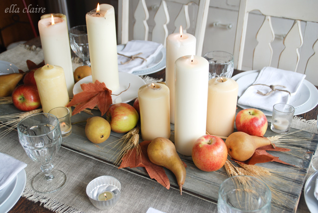 Transform your table with elements of Autumn, just in time for Thanksgiving.