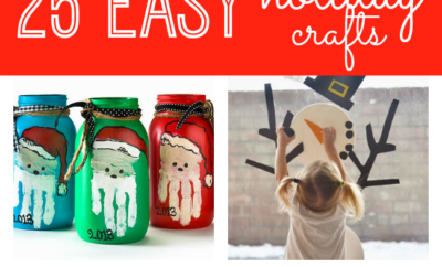 Looking for a fun and unique way to countdown to the holidays? Why not try a crafty holiday countdown with these 25 easy holiday crafts!