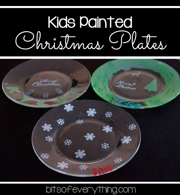 Kids Painted Christmas Plates