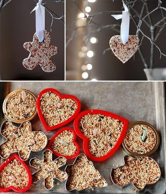 No Cook Birdseed Ornaments