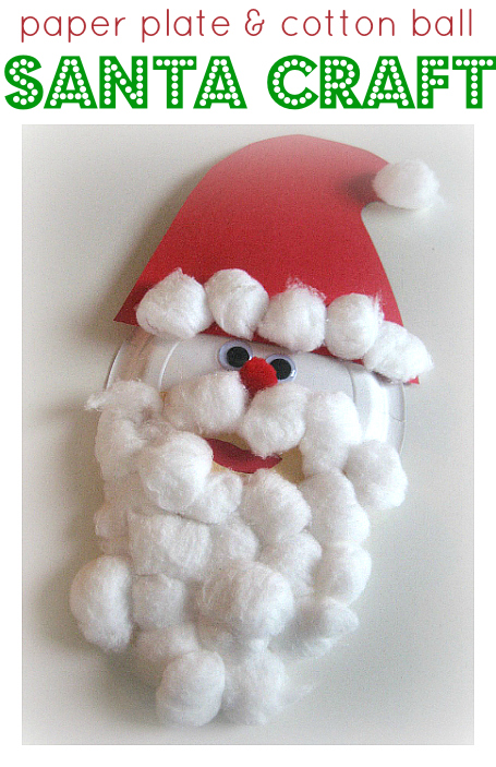 Paper Plate & Cotton Ball Santa Craft