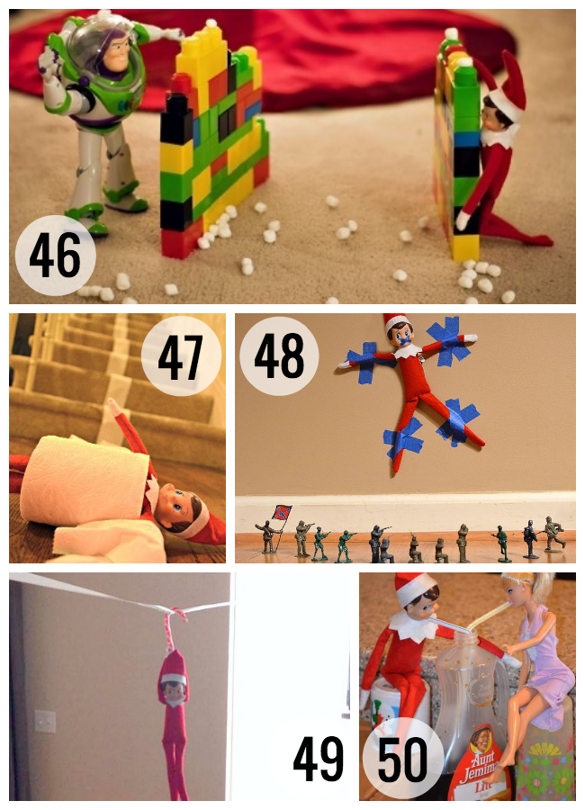 100 Elf on the Shelf ideas from quick & easy to crafty & committed.