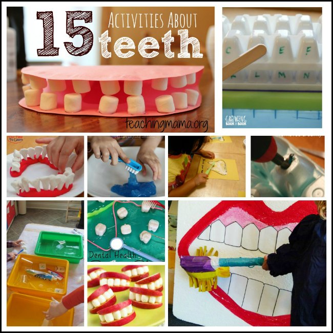 Great tips for teaching your kids about their teeth and super creative teeth crafts and teeth activities for kids. Great for toddler, preschool, kindergarten and elementary age kids!