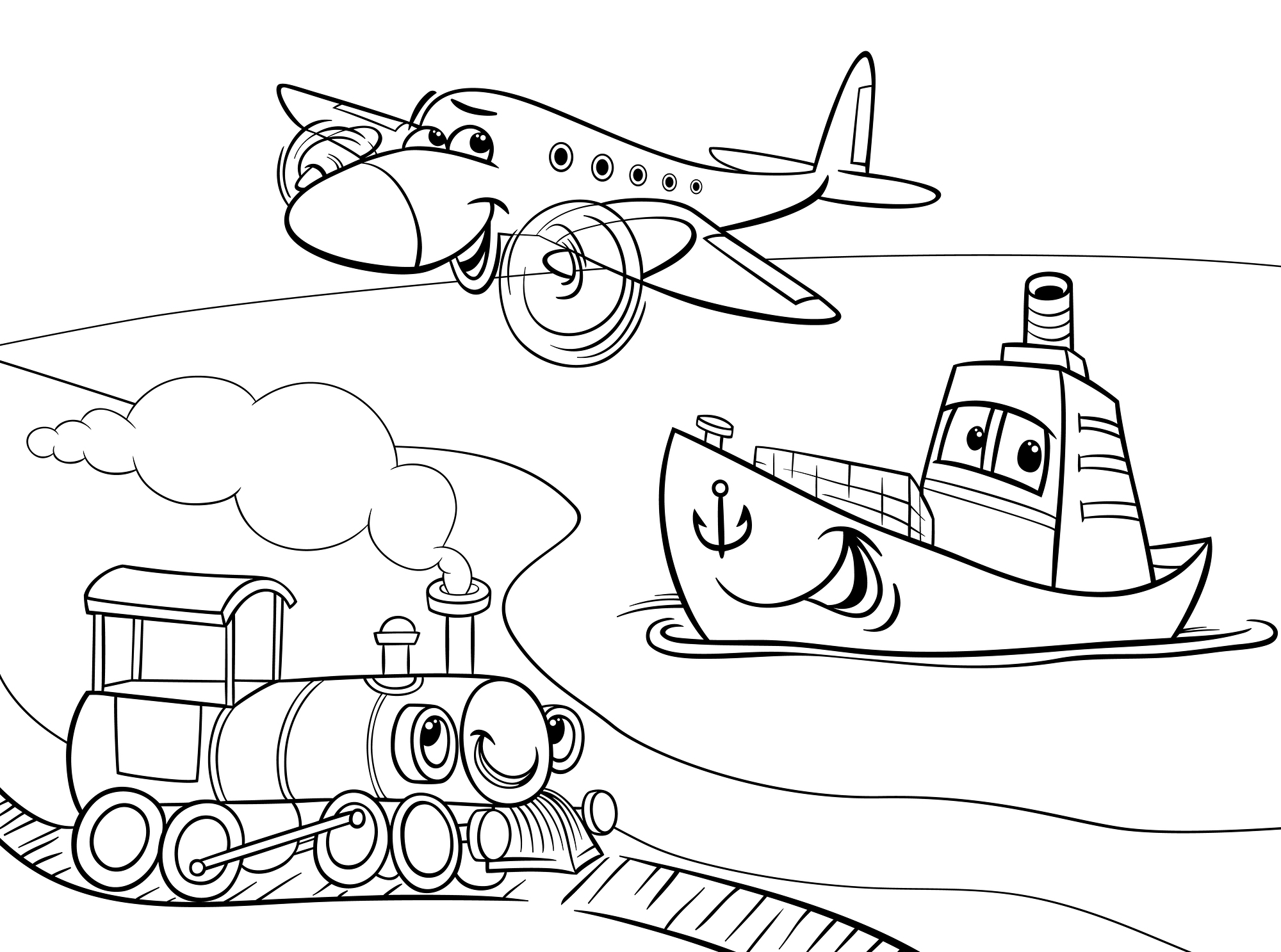 Travel Coloring Pages 1