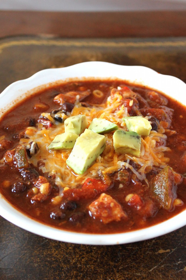 Skinny Crockpot Chicken Chili copy