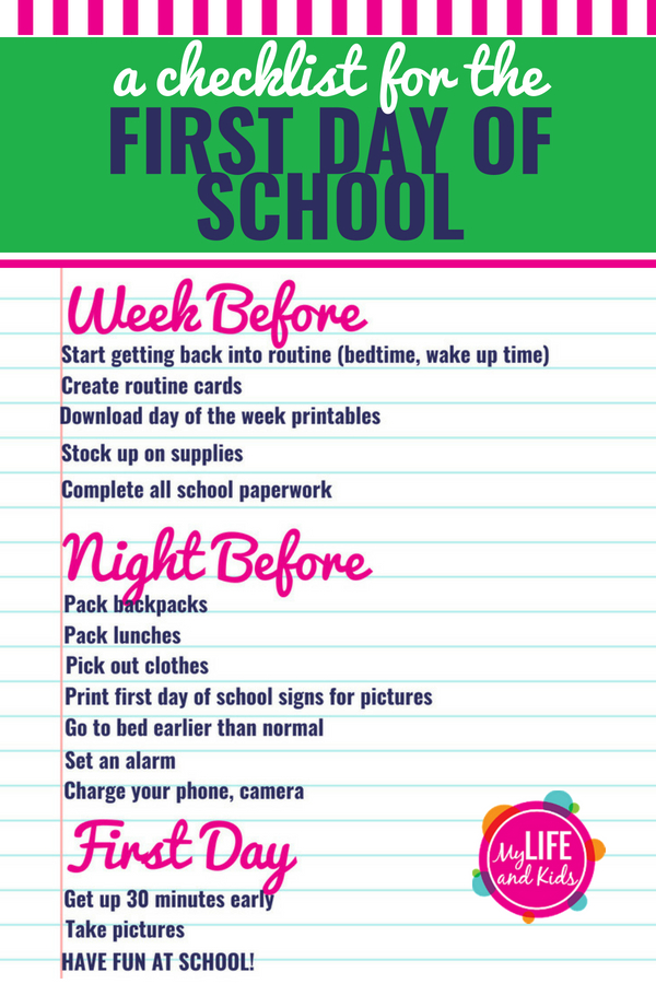 What To Do On The First Day Of School For Students