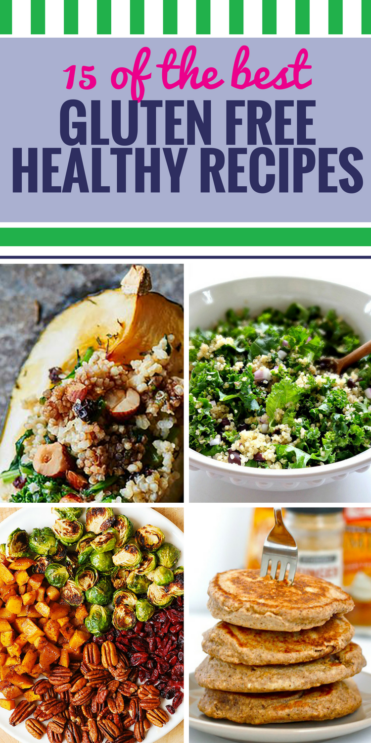 15 Gluten Free Healthy Recipes. So many foods contain gluten, sometimes it's hard to find delicious things that are safe to eat. These 15 gluten free recipes, from dinner ideas to breakfast bars, will solve that problem. We really love this kale and quinoa black bean salad.