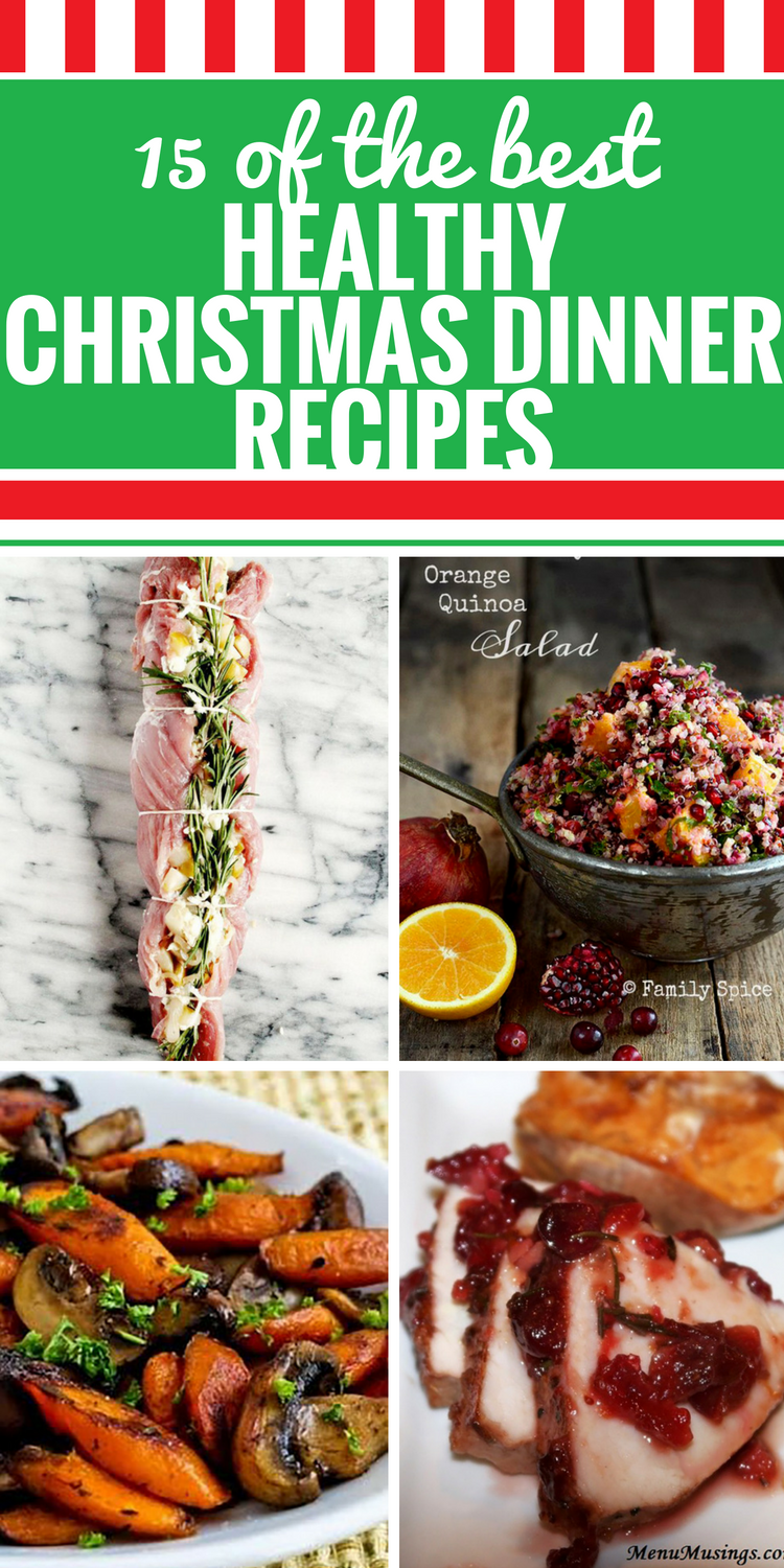 Healthy Christmas Dinner Recipes. It's all too easy to overindulge at the holidays, but you can keep your family celebration healthy without sacrificing flavor. If you need a vegetarian option to accommodate your guests, a salad idea that will whet everyone's appetite, or a table of lovely desserts to top things off, look no further.