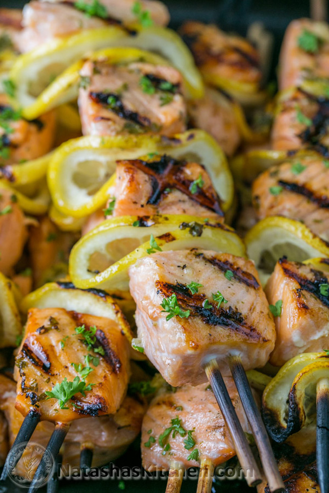 grilled-salmon-skewers-with-garlic-and-dijon