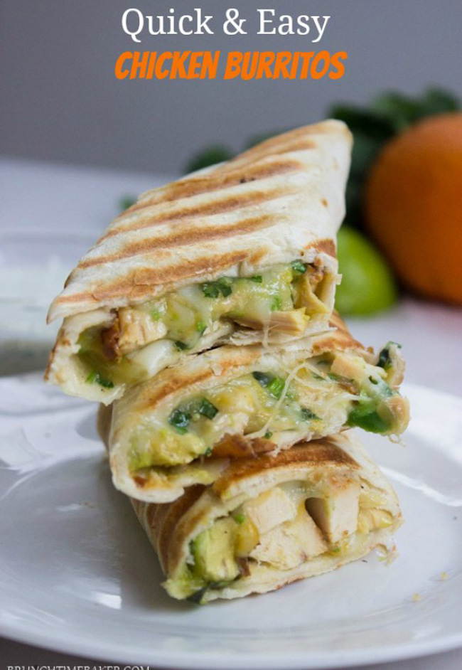 healthy-quick-easy-chicken-avocado-burrito-wraps
