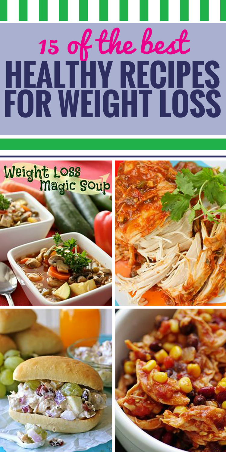 15 Healthy Recipes for Weight Loss. Exercise alone isn't enough to ensure weight loss, you have to be sure to include healthy foods in your diet. When you watch what you're eating, you can still enjoy dinner - try these recipes that include some of your favorite healthy ingredients, like quinoa.