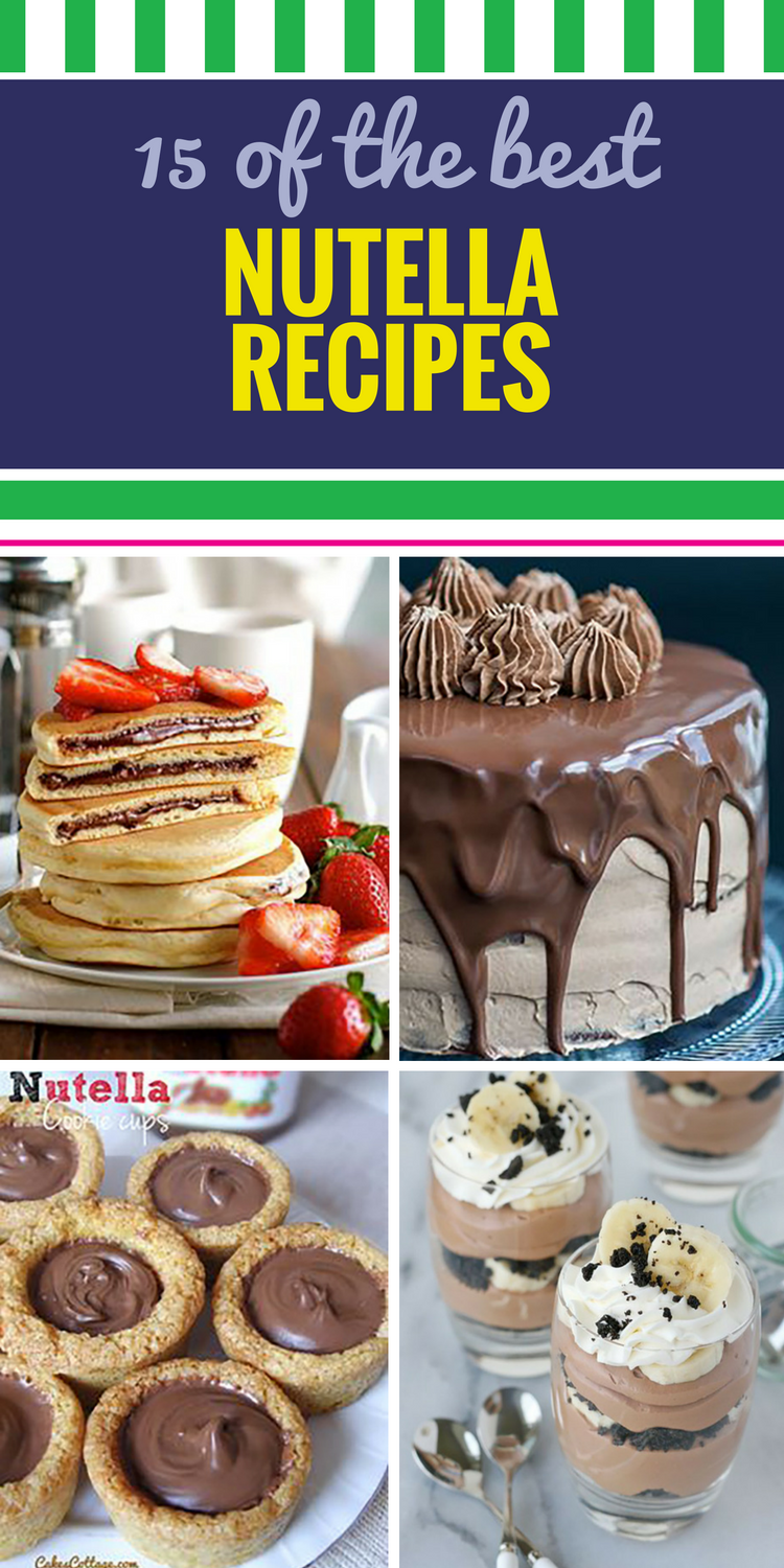 15 Nutella Recipes. If you love Nutella, you're REALLY going to love these desserts, breakfast bread, frosting and cake feature your favorite hazelnut spread.