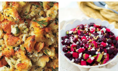 15 Thanksgiving Side Dishes Recipes. As much as everyone loves turkey during the holidays, you'll need some sides to make your dinner a meal. Nothing celebrates fall like an apple salad, stuffing, sweet potatoes - you're going to need a bigger table.