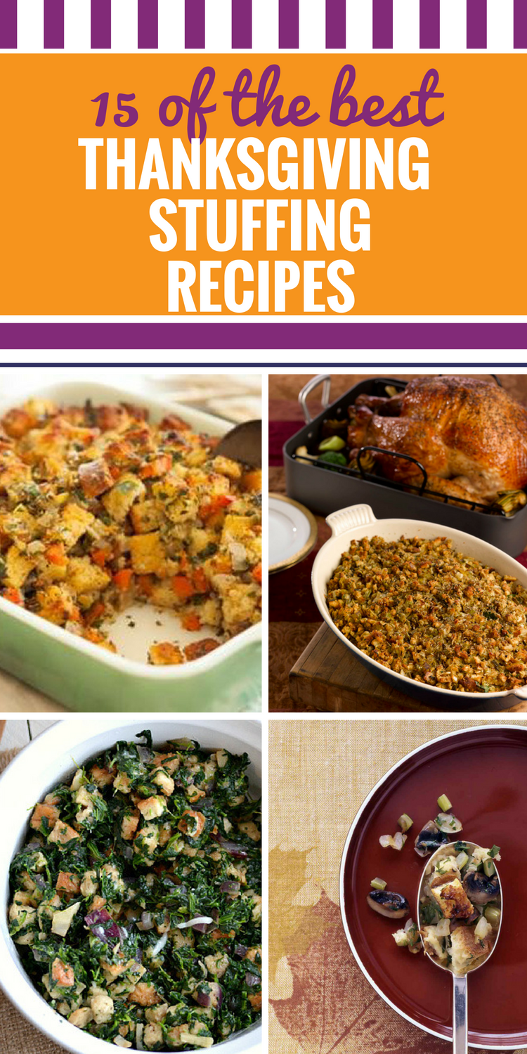 15 Thanksgiving Stuffing Recipes. Nothing pairs with your turkey dinner like stuffing, and we have some of the most delicious and unique versions around. From classic corn bread stuffing to one featuring apple and sausage, there's something for every holiday table.