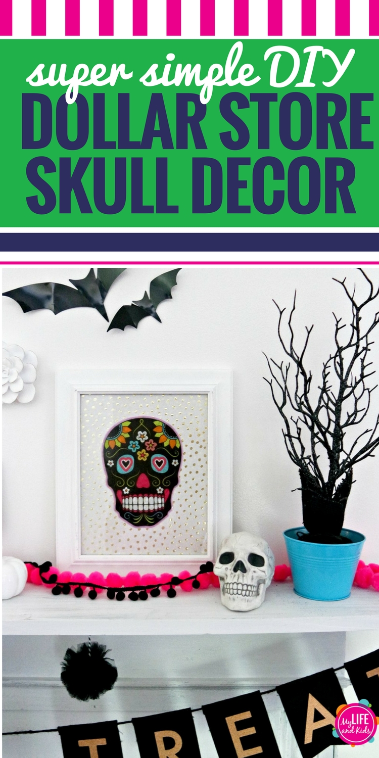 DIY Dollar Store Skull Halloween Decor