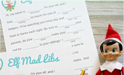 If your kids love Elf on the Shelf and love Mad Libs, they are going to LOVE these Christmas Elf Mad Libs. This free printable will have them giggling as they fill in the blanks and create silly stories about their Christmas Elf.