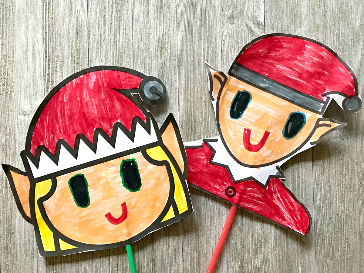 Christmas Elf Coloring Sheets - My Life and Kids