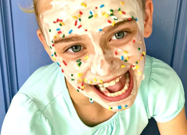 This DIY Edible Face Mask includes SPRINKLES! Yes, SPRINKLES! Yum!
