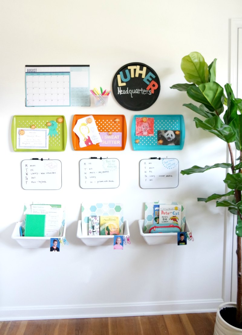 Are you ready to get your family organized? This Dollar Store DIY Command Center is exactly what you need to help your busy kids stay on track! I bought everything at the Dollar Tree for just $1 each, but you could find these things at most Dollar stores (Family Dollar, Dollar General, 99 Cents Only, etc). For less than $20, I was able to create this entire family command center. #commandcenter #backtoschool #organization #dollartree #dollarstore #diy