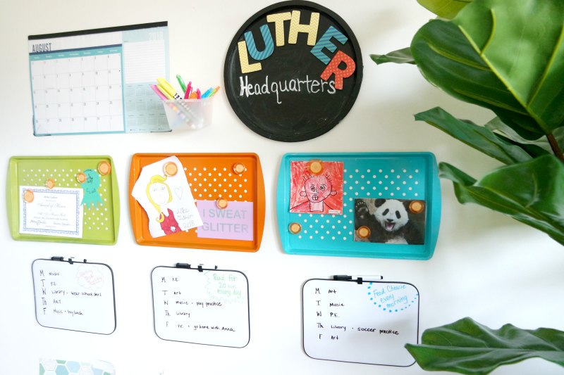 Are you ready to get your family organized? This Dollar Store DIY Command Center is exactly what you need to help your busy kids stay on track! I bought everything at the Dollar Tree for just $1 each, but you could find these things at most Dollar stores (Family Dollar, Dollar General, 99 Cents Only, etc). For less than $20, I was able to create this entire family command center. #commandcenter #backtoschool #organization #dollartree #dollarstore #diy