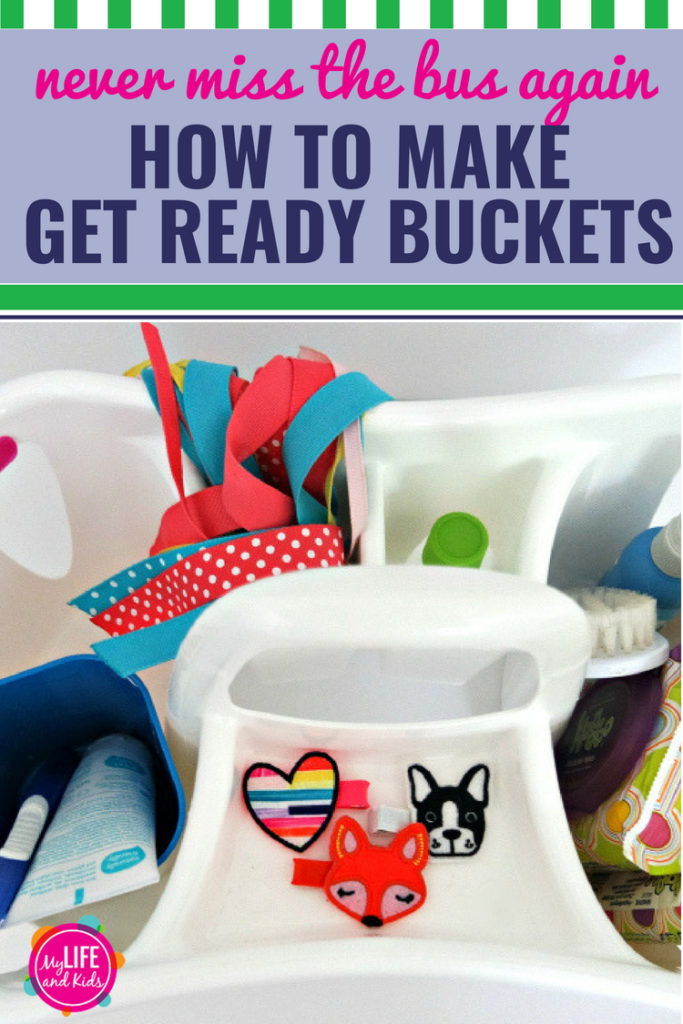 Sick of your kids fighting over the bathroom every morning? Or nearly missing the school bus because they can't find a pair of socks? Or how about having to search the house for the hairbrush? As parents, we've all been there. Luckily, these "Get Ready Buckets" are super simple to pull together and will make a HUGE difference in your mornings. For smoother mornings, follow this tutorial to make every child in your house a Get Ready Bucket! #backtoschool #organization #kids #morningroutine