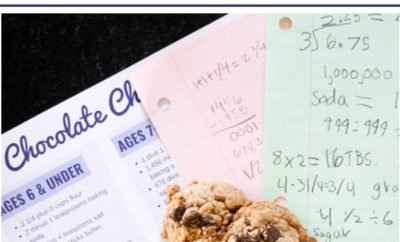 I’m sharing our favorite recipe for chocolate chip cookies, plus I’m showing how parents can turn baking into a great math game with their kids. #ad Download our free Chocolate Chip Cookie Math printable to have your kids solve math equations to determine the exact cookie recipe (don’t worry, we also included a cheat sheet). Plus, learn about the amazing math programs offered by @SylvanLearning! #SylvanLearning