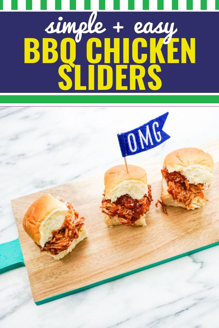 Shredded Chicken Sliders with Homemade BBQ Sauce
