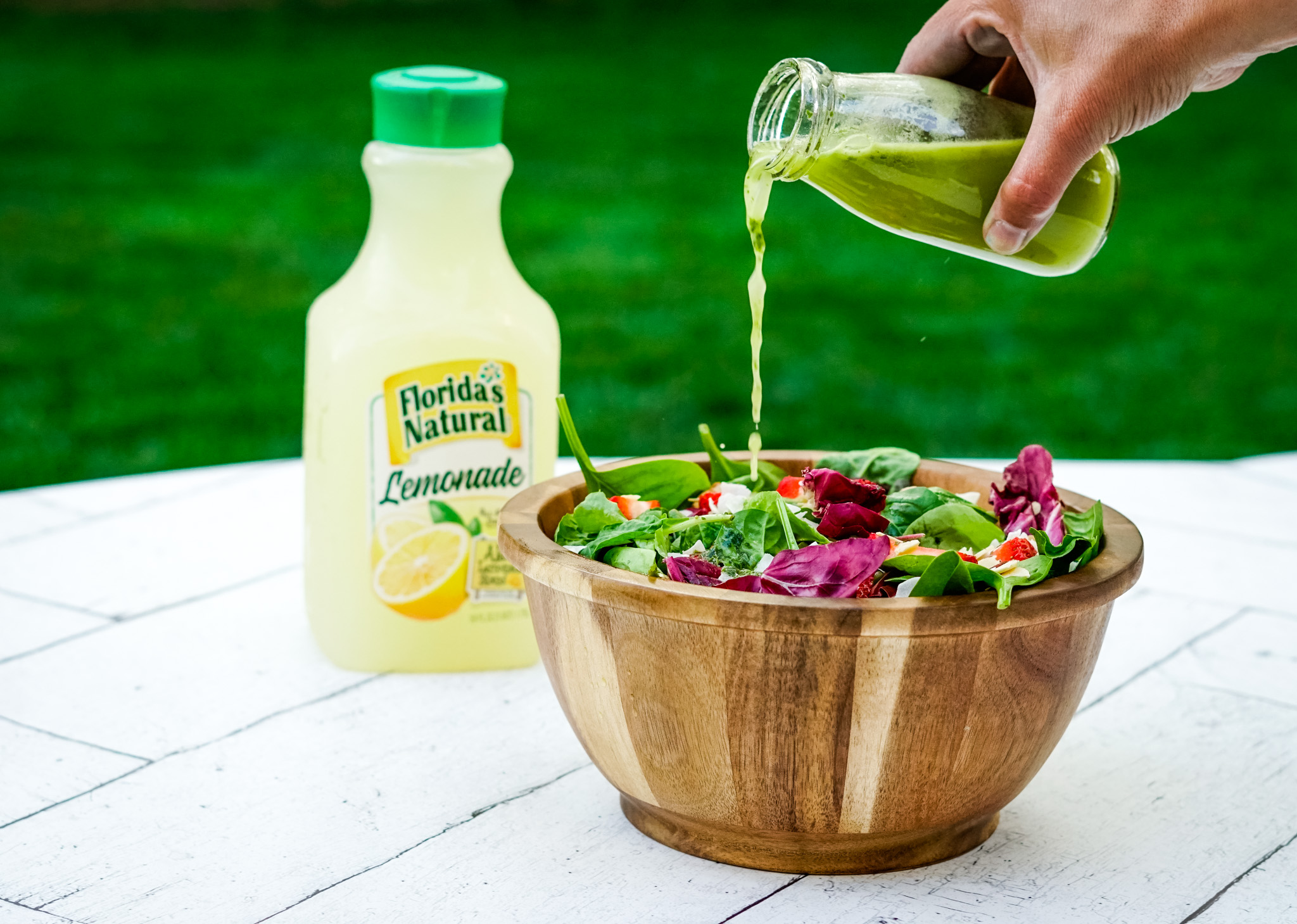 Summer Salad With Lemonade Basil Dressing My Life And Kids