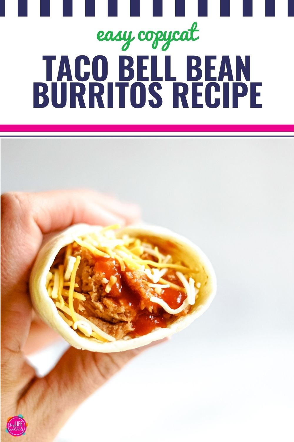 Copycat Taco Bell Bean Burritos Recipe With Red Sauce - My Life And Kids