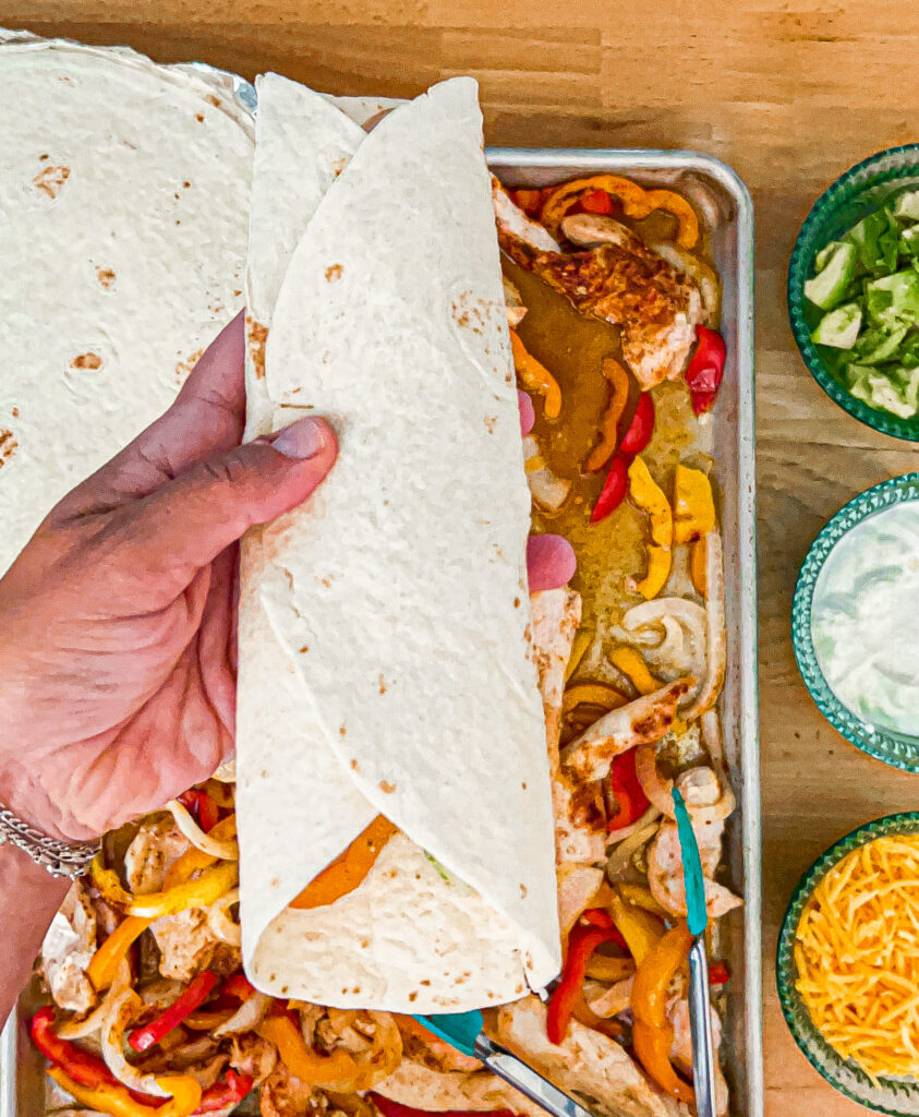 Orange Juice Chicken Fajitas Recipe Sheet Pan Dinner My Life and Kids