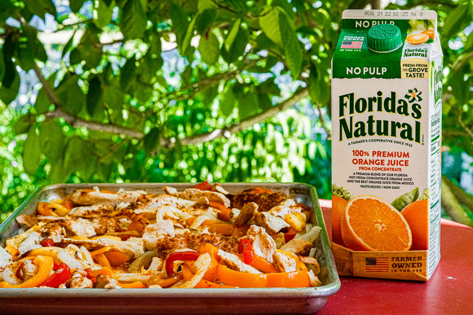 Orange Juice Chicken Fajitas Recipe Sheet Pan Dinner My Life and Kids