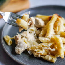 Pasta Chicken Alfredo Freezer Casserole-image