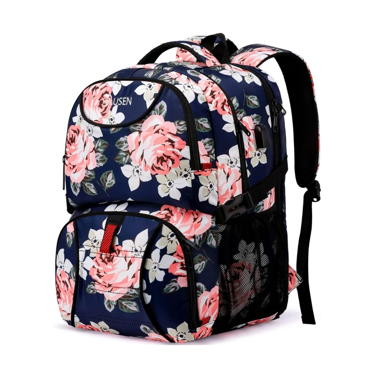 Floral backpack lunch box
