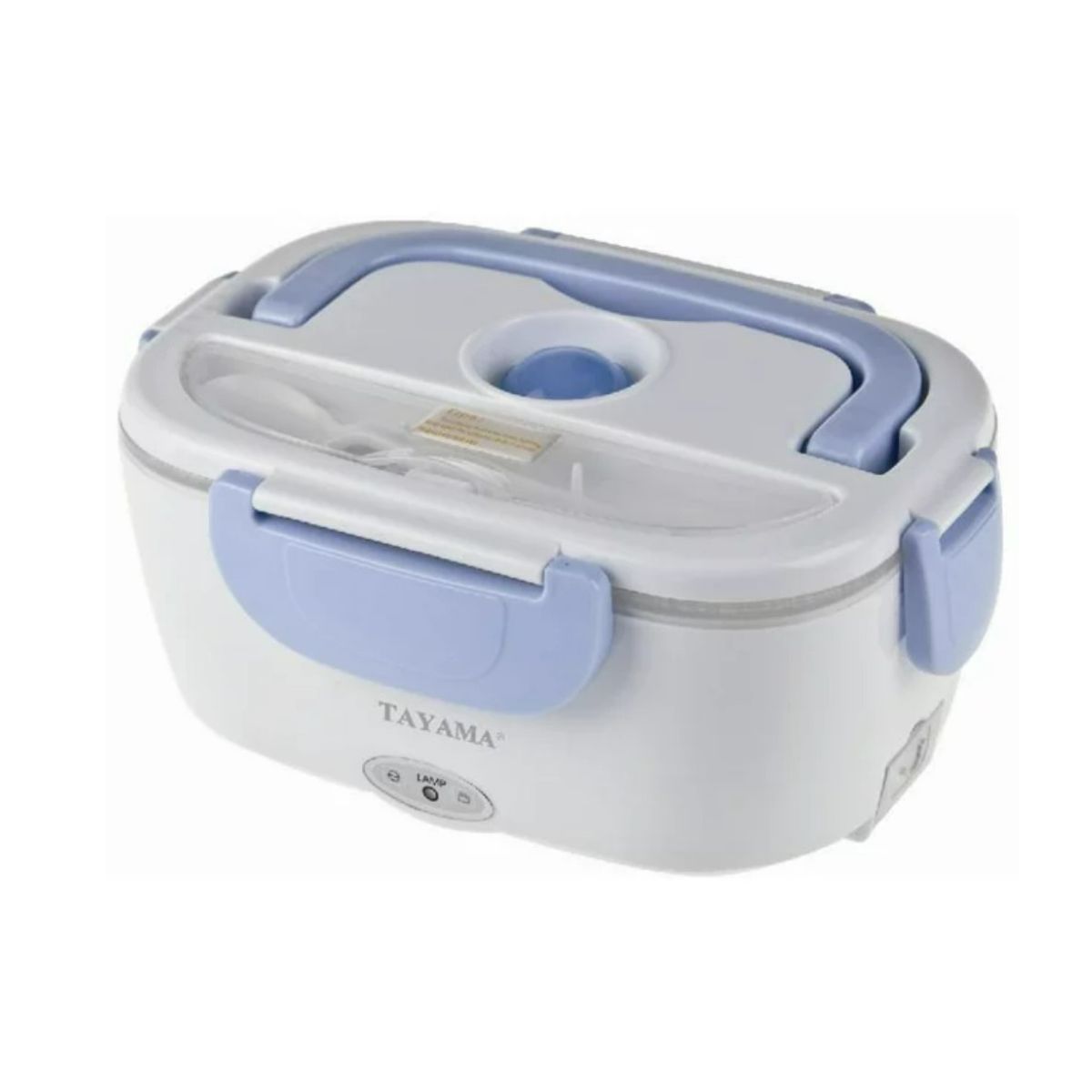 Electric lunch box - white with baby blue lid