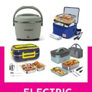 Pinterest pin with four electric lunchboxes on it. Text says The Very Best Electric Lunchboxes