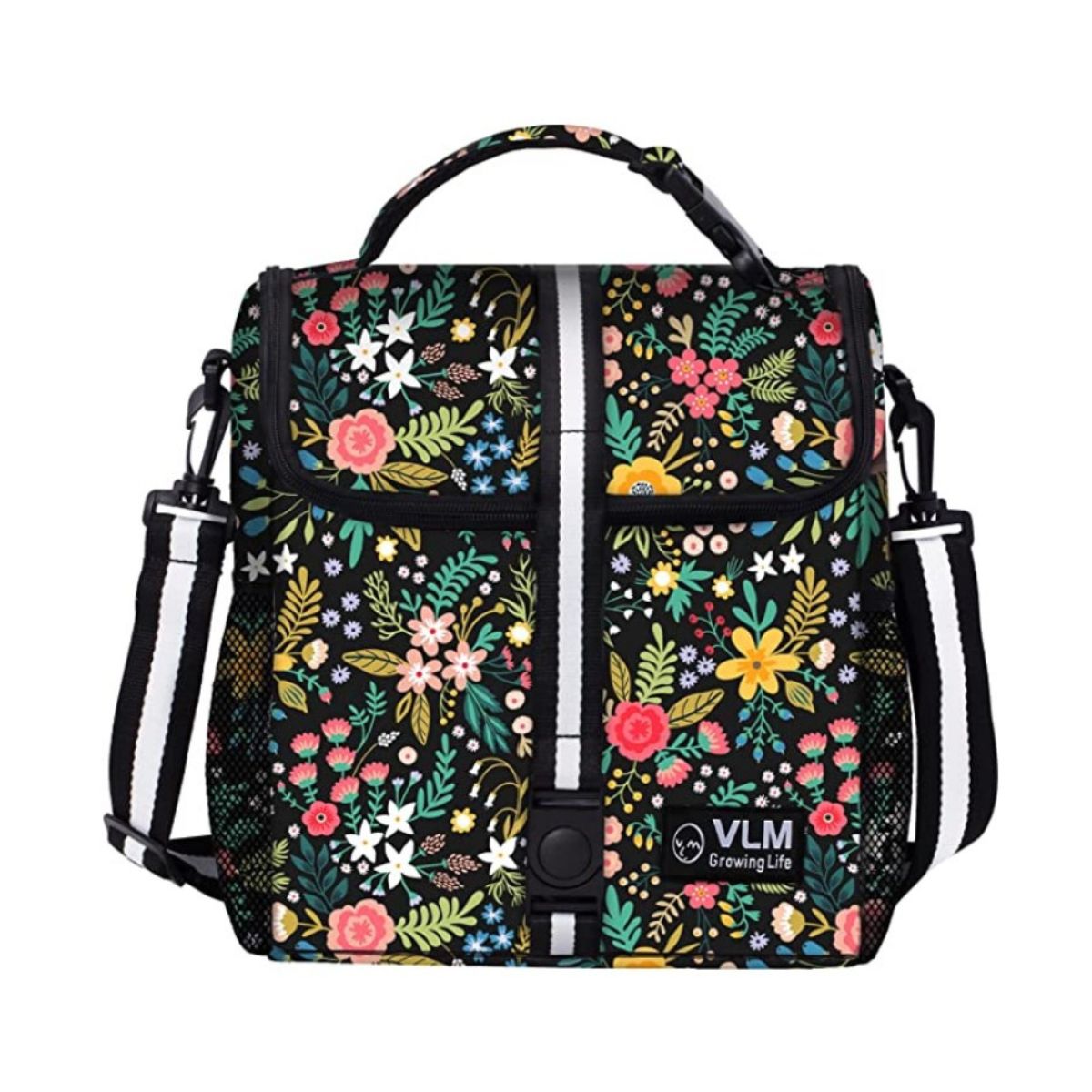 Floral patterned insulated lunch box