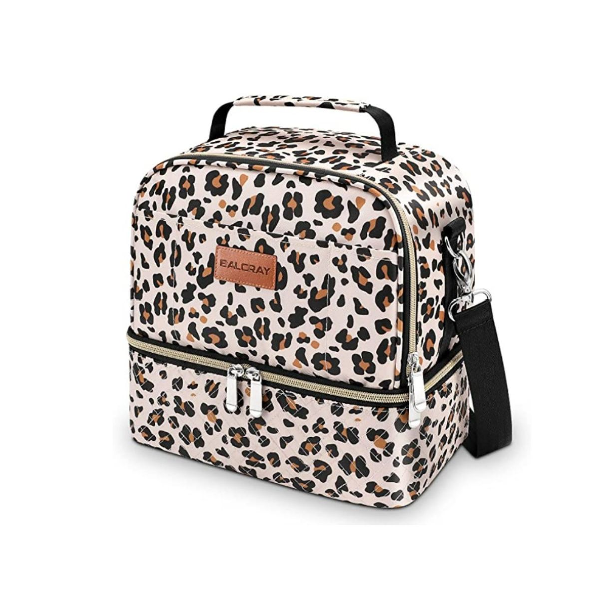 Leopard print insulated lunch box