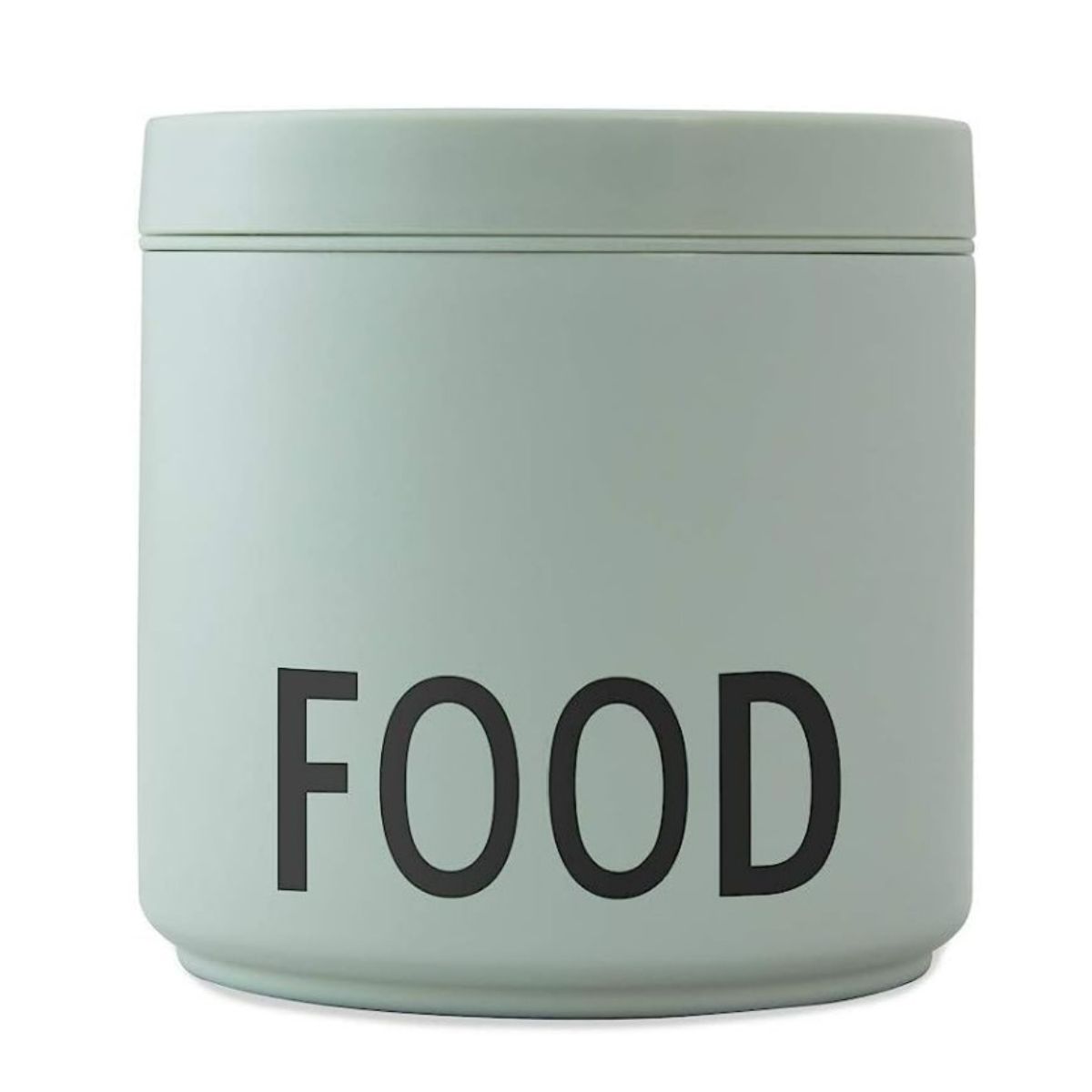 Green thermos that says FOOD