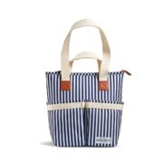 Blue and white insulated lunch box